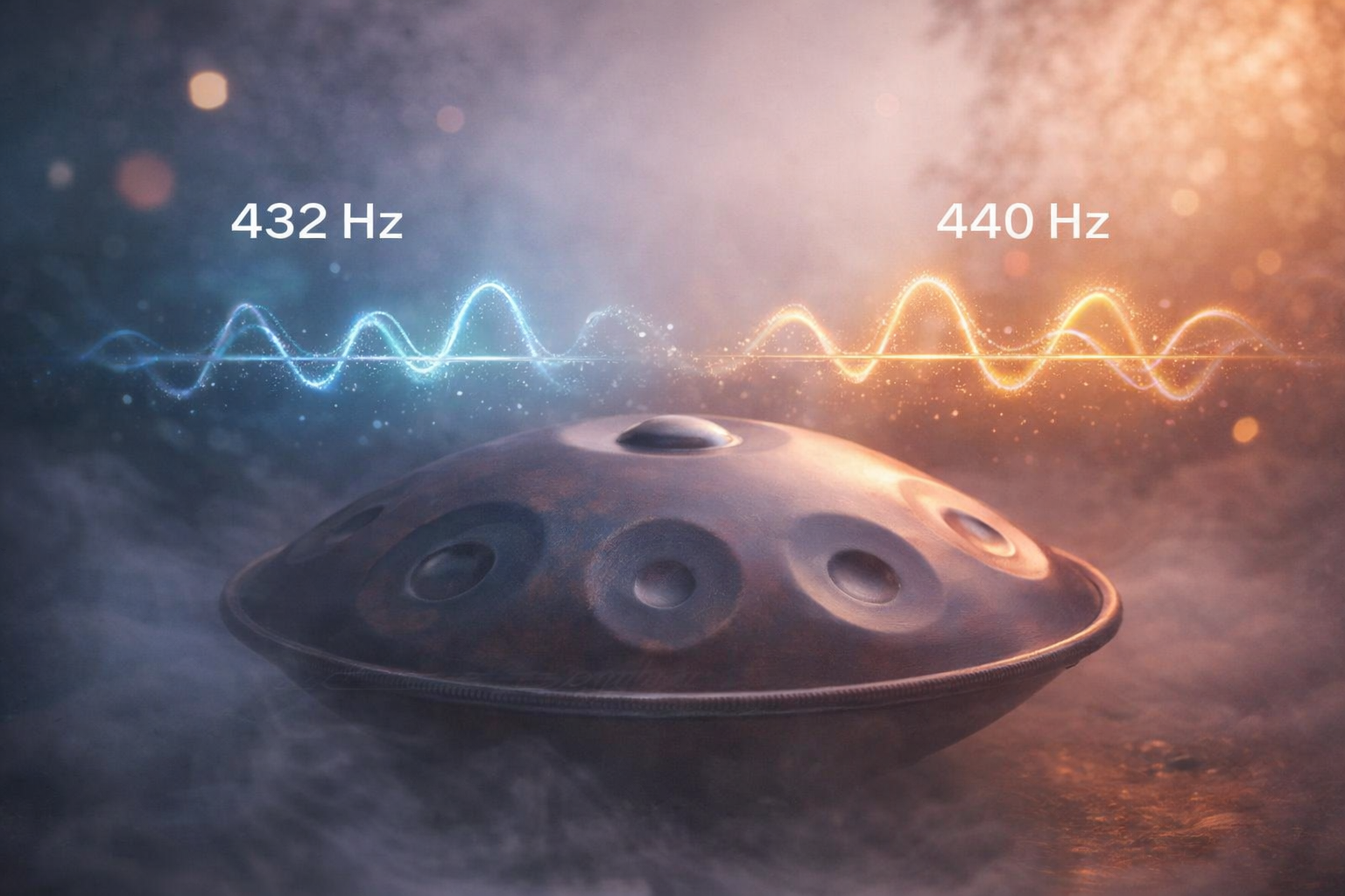 verschil tussen 432 Hz en 440 Hz op een handpan